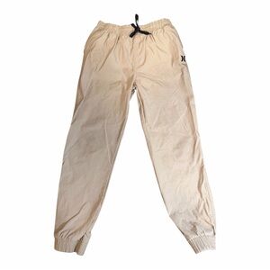 Hurley Kids khaki Drawstring Joggers with Black Accents - Youth 10/12